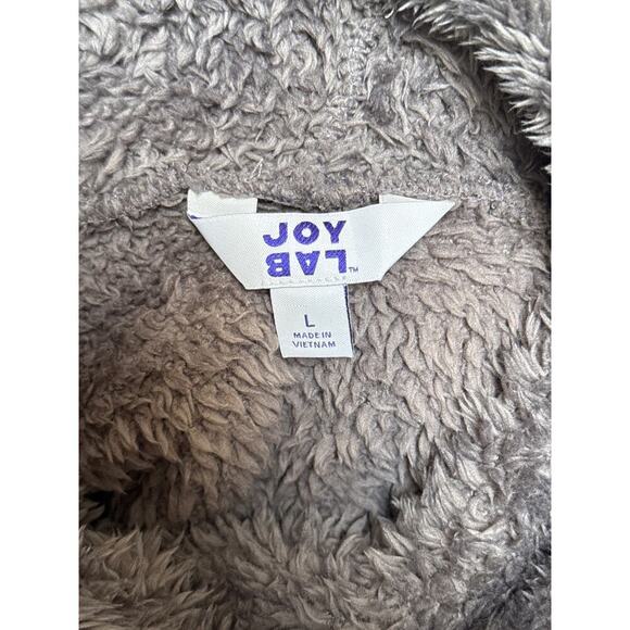 Women’s JoyLab Dark Grey Faux Fur Turtleneck Sweater Sz L - Picture 4 of 5